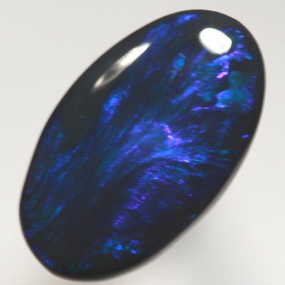 SOLID BLACK OPAL Bright blue fire shows constantly